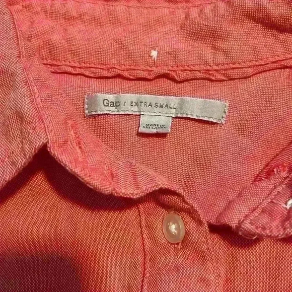 Gap 100% cotton pink button down Oxford shirt - Picture 3 of 4